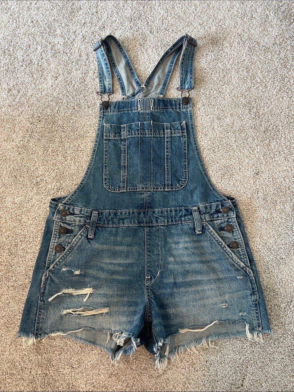 Abercrombie & Fitch Denim Shortalls